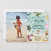 Zomerfoto Strand Verjaardagsfeest Kaart (Voorkant)