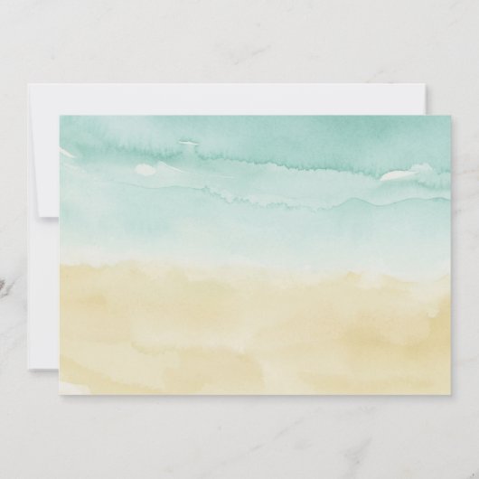 Zomerfoto Strand Verjaardagsfeest Kaart (Achterkant)