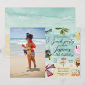 Zomerfoto Strand Verjaardagsfeest Kaart (Voorkant / Achterkant)