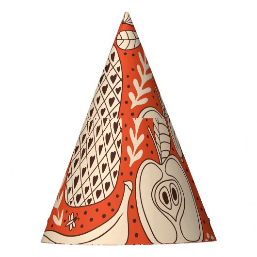 Zomerfruit Doodle  Feesthoedjes (Voorkant)