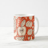 Zomerfruit Doodle Koffiemok (Voorkant rechts)