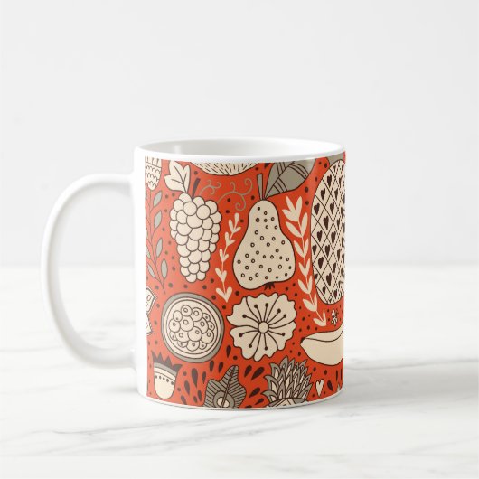 Zomerfruit Doodle Koffiemok (Links)