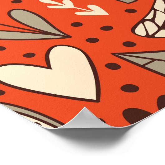 Zomerfruit Doodle  Poster (Hoek)