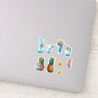 Zomerfruit en drankjes sticker