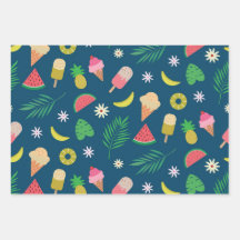 Zomerfruit en ijs patroon