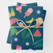 Zomerfruit en ijsvormers inpakpapier vel (In situ)