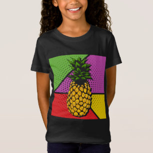 Zomerfruit Exotische Ananas Liefhebber Pop Art Pin T-shirt