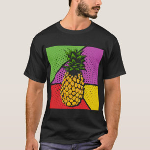 Zomerfruit Exotische Ananas Liefhebber Pop Art Pin T-shirt