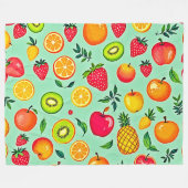 Zomerfruit Naadloos Ontwerp Fleece Deken (Voorkant (Horizontaal))