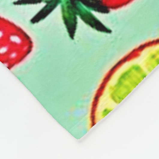 Zomerfruit Naadloos Ontwerp Fleece Deken (Hoek)