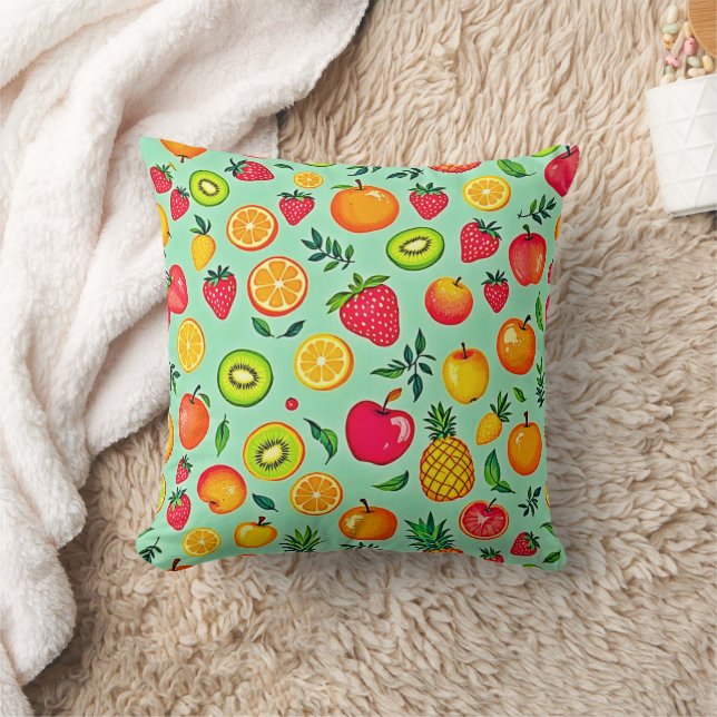 Zomerfruit Naadloos Ontwerp Kussen (Deken)