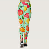 Zomerfruit Naadloos Ontwerp Leggings (Achterkant)