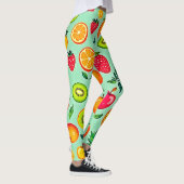 Zomerfruit Naadloos Ontwerp Leggings (Rechts)