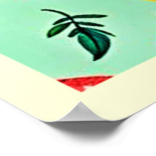 Zomerfruit Naadloos Ontwerp Poster (Hoek)