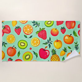 Zomerfruit Naadloos Ontwerp Strandlaken