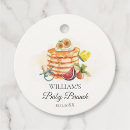 Zomerfruit Pannenkoek Fopspeen Brunch Baby shower Bedankjes Labels