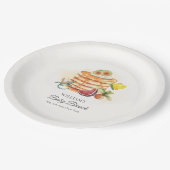 Zomerfruit Pannenkoek Fopspeen Brunch Baby shower Papieren Bordje (Gekanteld)