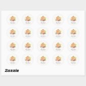 Zomerfruit Pannenkoek Fopspeen Brunch Baby shower Ronde Sticker (Vel)