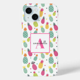 Zomerfruit Tropische Ananas iPhone 15 Case
