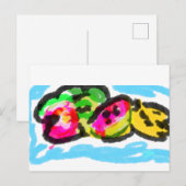 Zomerfruit vreugde briefkaart (Voorkant / Achterkant)