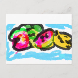 Zomerfruit vreugde briefkaart