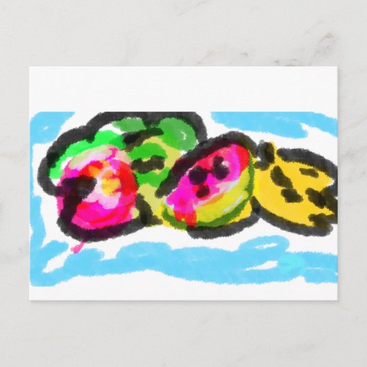 Zomerfruit vreugde briefkaart (Voorkant)