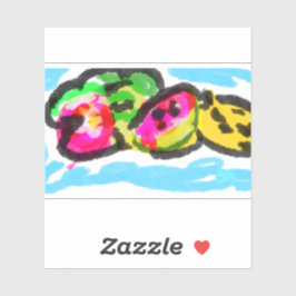 Zomerfruit vreugde sticker