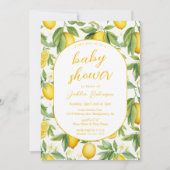 Zomergeel citroen Baby shower Kaart (Voorkant)