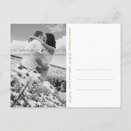 Zomergeknoopte liefdesbomen sparen de datum Briefk Aankondigingskaart (Achterkant)