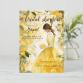 Zomergele citroen Sinaasappel Citrus Vrijgezellenf Kaart (Staand voorkant)