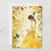 Zomergele citroen Sinaasappel Citrus Vrijgezellenf Kaart (Achterkant)