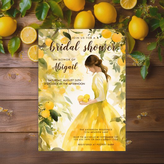 Zomergele citroen Sinaasappel Citrus Vrijgezellenf Kaart