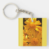 Zomergele Zonnebloem Acryl Sleutelhanger (Voorkant)