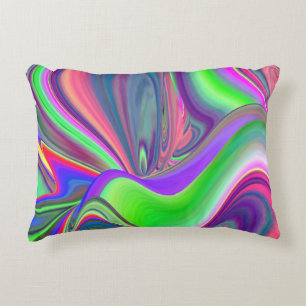 Zomergevoel, Abstracte 3D Rainbowart Accent Kussen