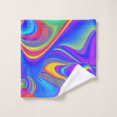 Zomergevoel, Abstracte 3D Rainbowart Bad Handdoek (Wasdoekje)