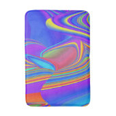 Zomergevoel, Abstracte 3D Rainbowart Badmat (Voorkant Verticaal)