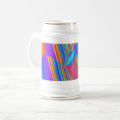 Zomergevoel, Abstracte 3D Rainbowart Bierpul (Voorkant links)
