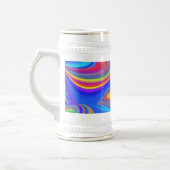 Zomergevoel, Abstracte 3D Rainbowart Bierpul (Links)