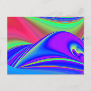 Zomergevoel, Abstracte 3D Rainbowart Briefkaart