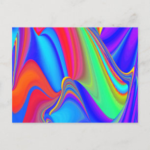 Zomergevoel, Abstracte 3D Rainbowart Briefkaart