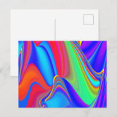 Zomergevoel, Abstracte 3D Rainbowart Briefkaart (Voorkant / Achterkant)