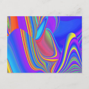 Zomergevoel, Abstracte 3D Rainbowart Briefkaart
