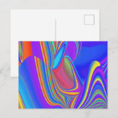 Zomergevoel, Abstracte 3D Rainbowart Briefkaart (Voorkant / Achterkant)
