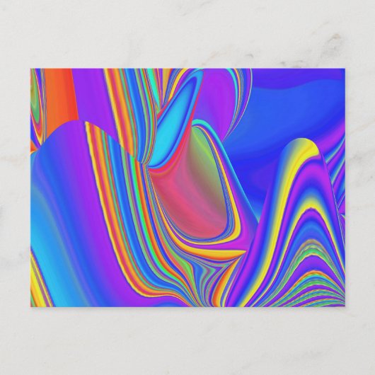 Zomergevoel, Abstracte 3D Rainbowart Briefkaart (Voorkant)