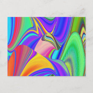 Zomergevoel, Abstracte 3D Rainbowart Briefkaart