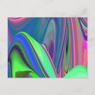 Zomergevoel, Abstracte 3D Rainbowart Briefkaart