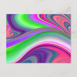 Zomergevoel, Abstracte 3D Rainbowart Briefkaart