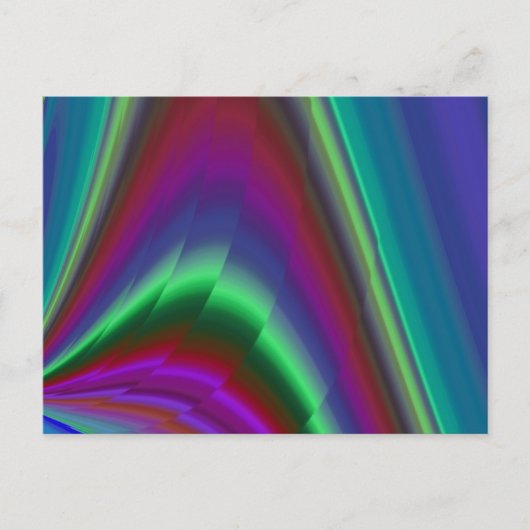 Zomergevoel, Abstracte 3D Rainbowart Briefkaart (Voorkant)