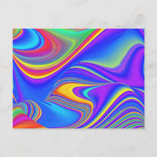 Zomergevoel, Abstracte 3D Rainbowart Briefkaart