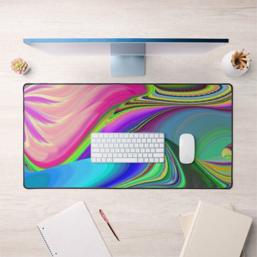 Zomergevoel, Abstracte 3D Rainbowart Bureaumat (Kantoor 1)